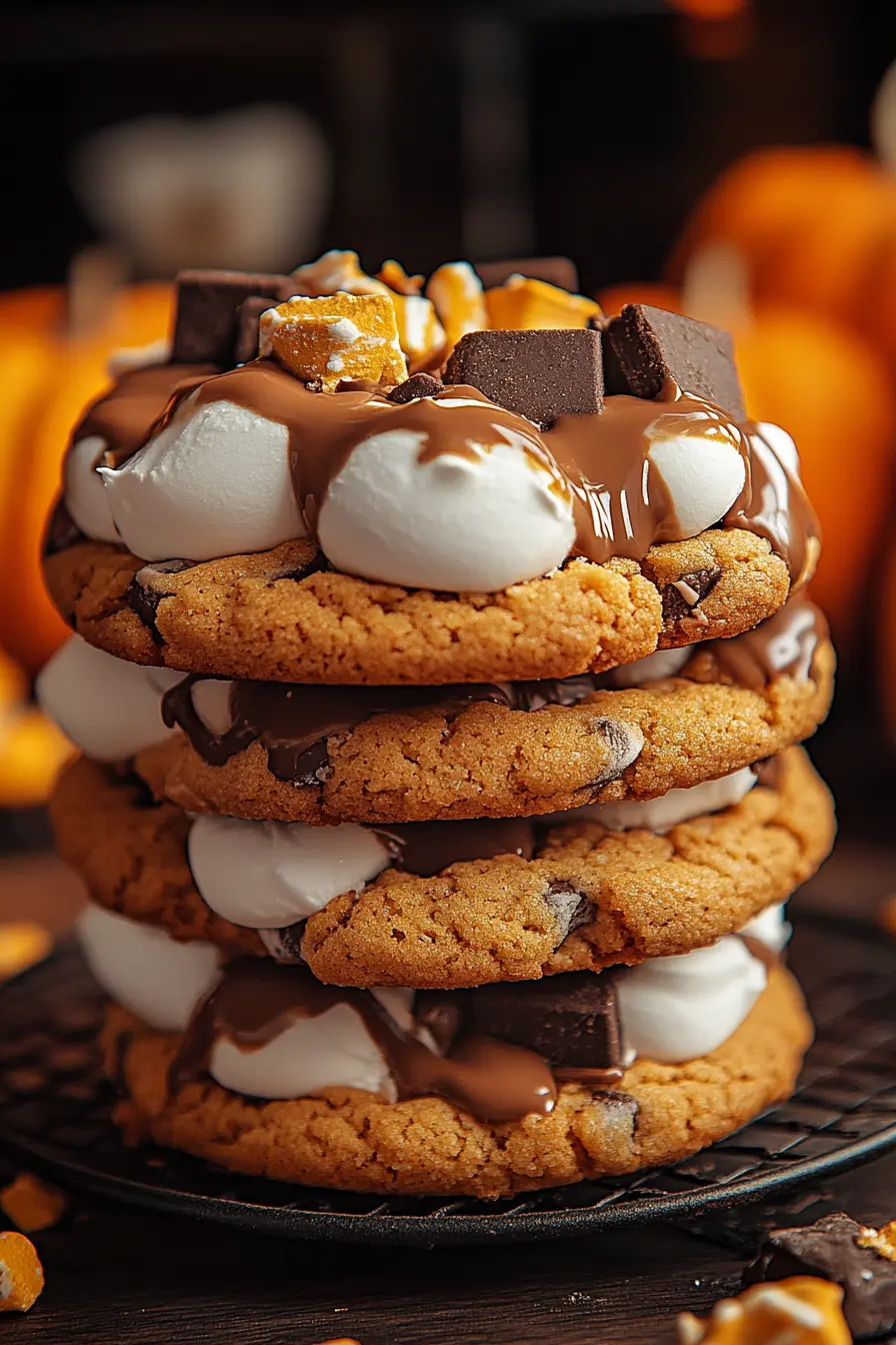 Pumpkin S’mores Cookies