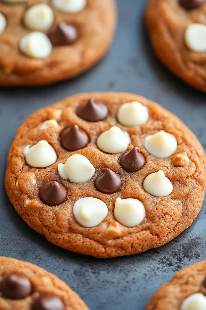 Pumpkin Spice Double Chip Cookies