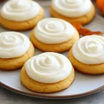 Pumpkin Sugar Cookies with Cream Cheese Frosting