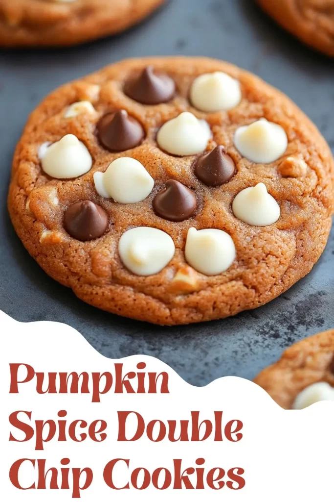 Pumpkin Spice Double Chip Cookies