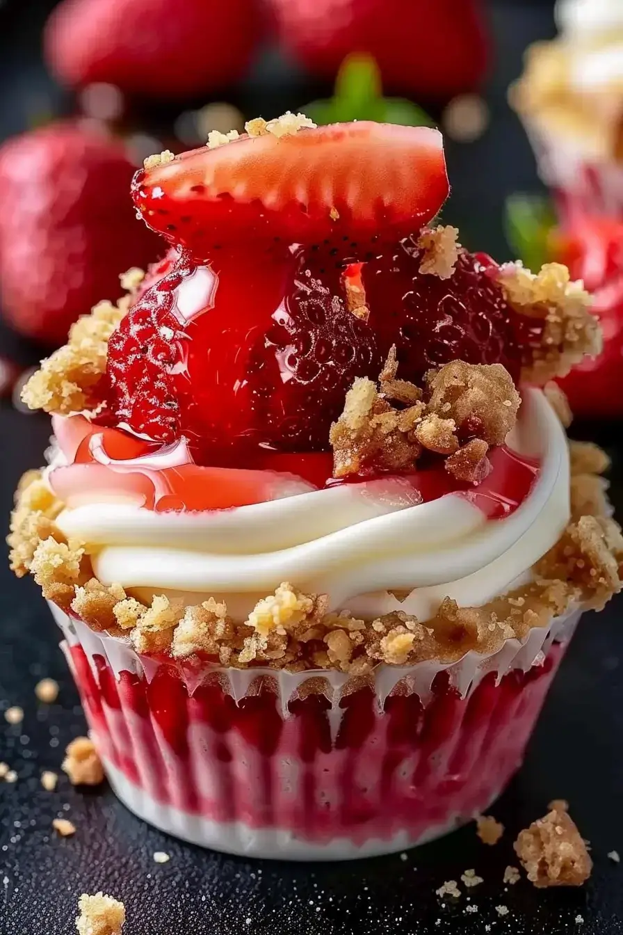 Strawberry Crunch Cheesecake Cups