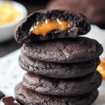 Salted Caramel Stuffed Chocolate Cookie