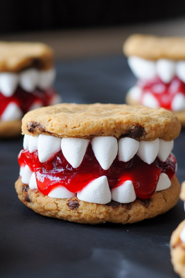 Dracula Dentures Halloween Cookie