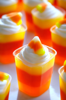 Candy Corn Jello – Easy, No-Bake Halloween Dessert!