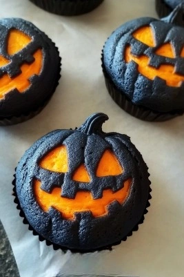 Jack-o-Lantern Cupcakes