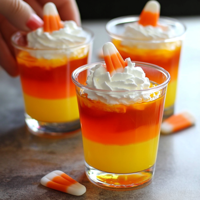 Candy Corn Jello – Easy, No-Bake Halloween Dessert!