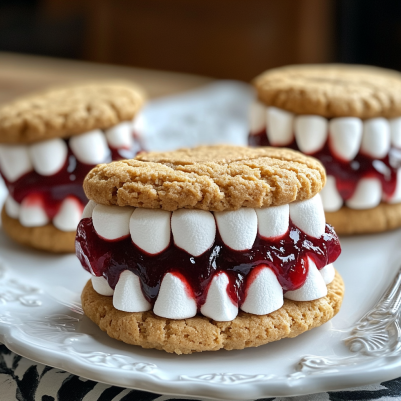 Dracula Dentures Halloween Cookie