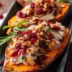 Roast Turkey and Cranberry Stuffed Sweet Potatoes