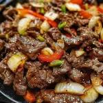 Sizzling Chinese Pepper Steak with Onions