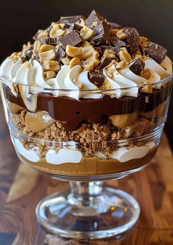 Peanut Butter Fudge Brownie Trifle