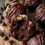 Chocolate Chip Cookie Dough Brownie Bombs