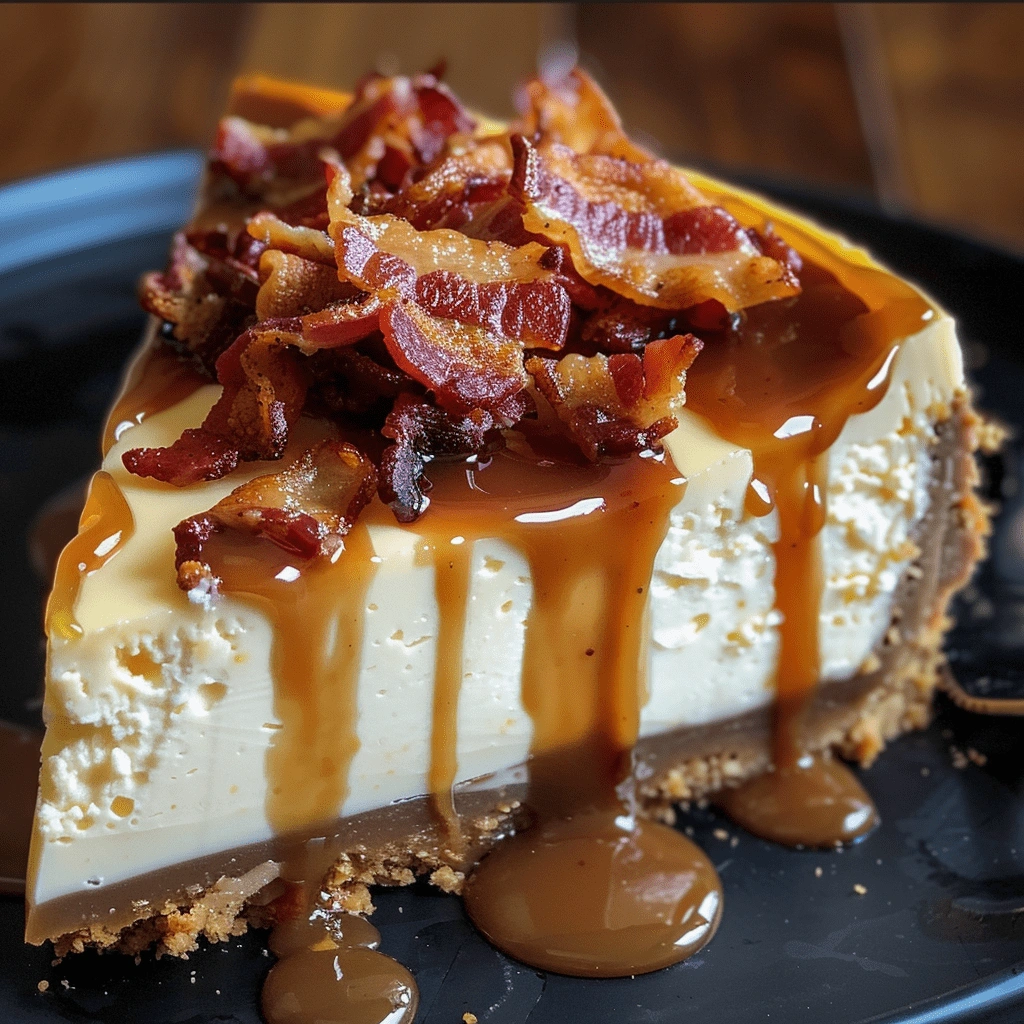 Bacon Bourbon Caramel Cheesecake