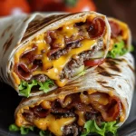 Cheesy Bacon Burger Wraps