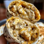 Cheesy Garlic Chicken Wraps