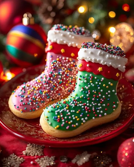 Christmas Stocking Sugar Cookies - sweet treats for your festive celebrations!