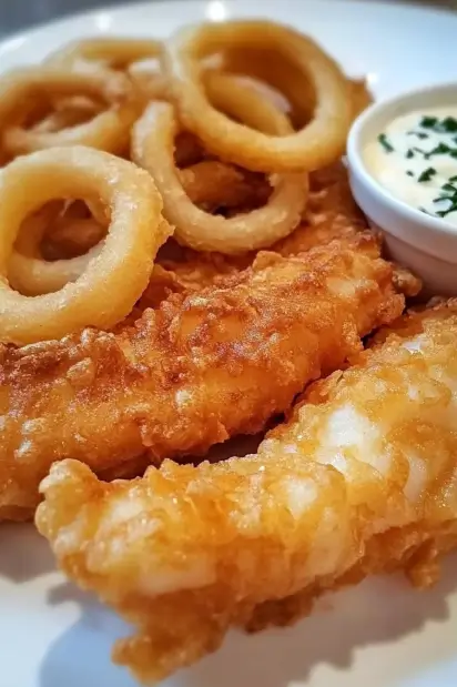 Crispy-Battered-Cod-and-Onion-Rings-Platter