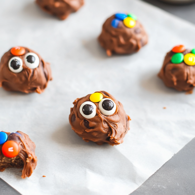 Easy Brownie Mix Halloween Monster Cookies