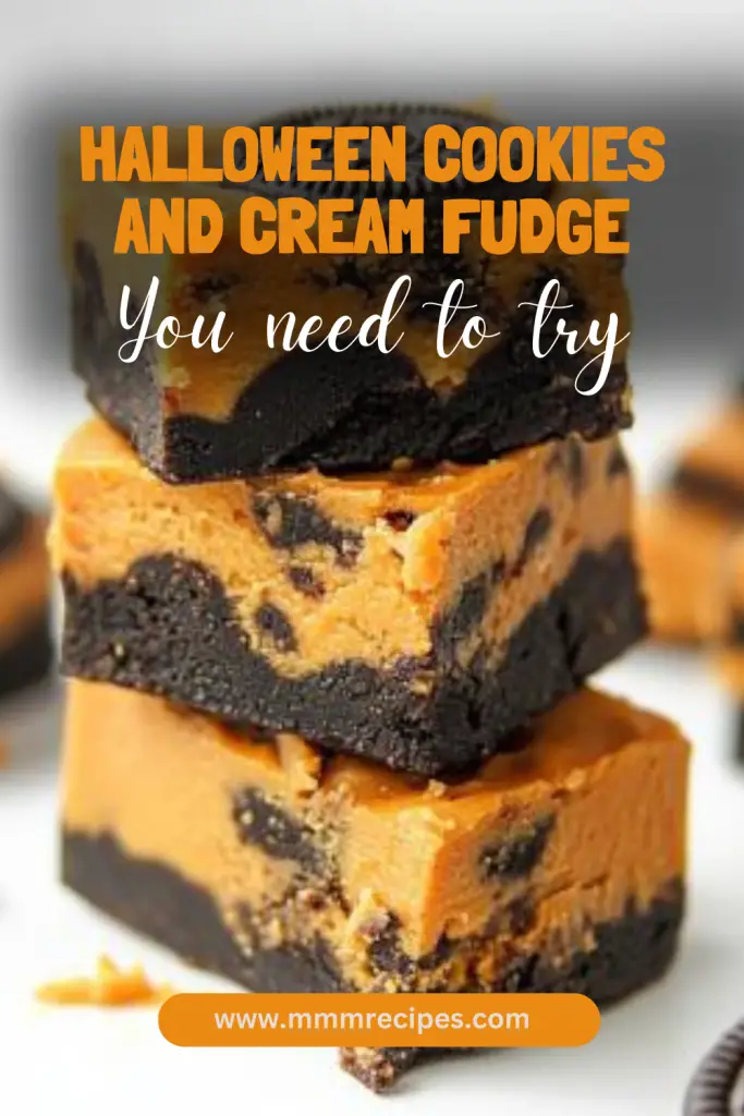 Halloween Cookies and Cream Fudge