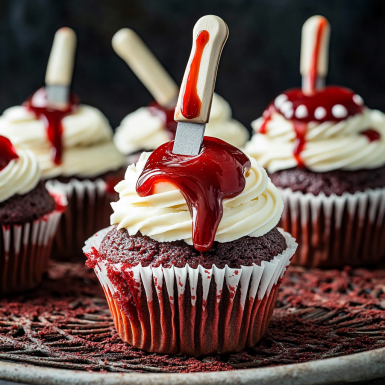 Halloween Red Velvet Cupcakes A Bloody Delight for Your Spooky Season