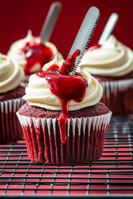 Halloween Red Velvet Cupcakes A Bloody Delight for Your Spooky Season