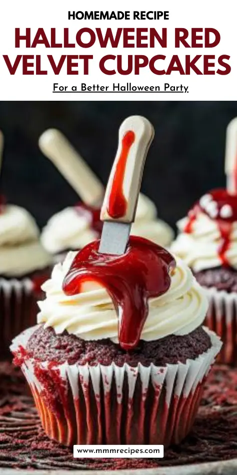 Halloween Red Velvet Cupcakes: A Bloody Delight for Your Spooky Season