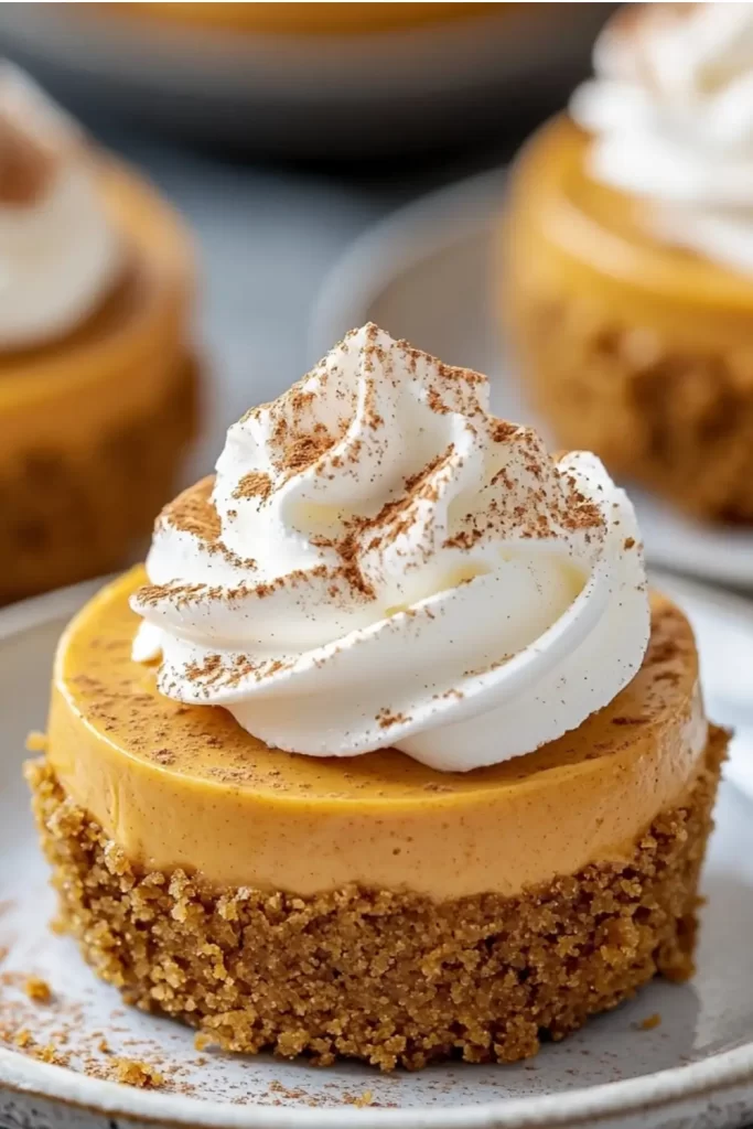 No-Bake Mini Pumpkin Cheesecakes