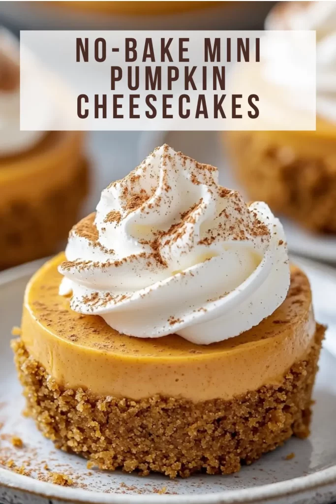 No-Bake Mini Pumpkin Cheesecakes