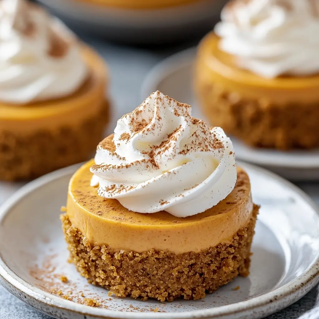 No-Bake Mini Pumpkin Cheesecakes