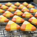 Slice and Bake Candy Corn Shortbread Cookies Recipe