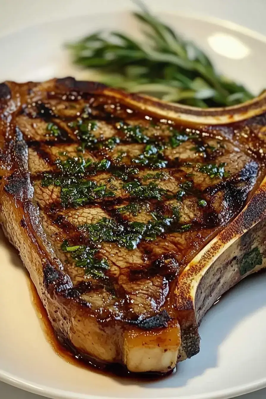 Marinated Herb Butter T-Bone Steak