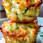 Crispy Parmesan Zucchini Potato Muffins