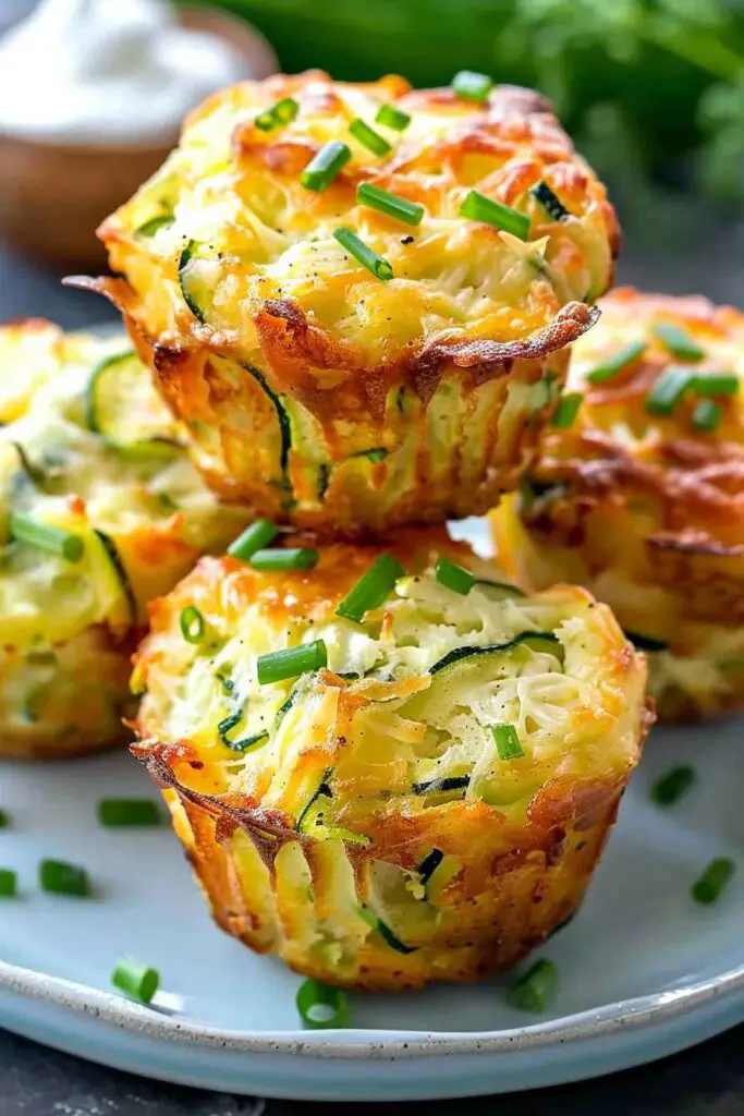 Crispy Parmesan Zucchini Potato Muffins