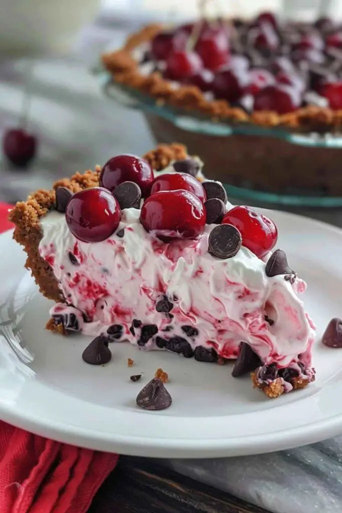 No-Bake Easy Cherry Chocolate Chip Pie