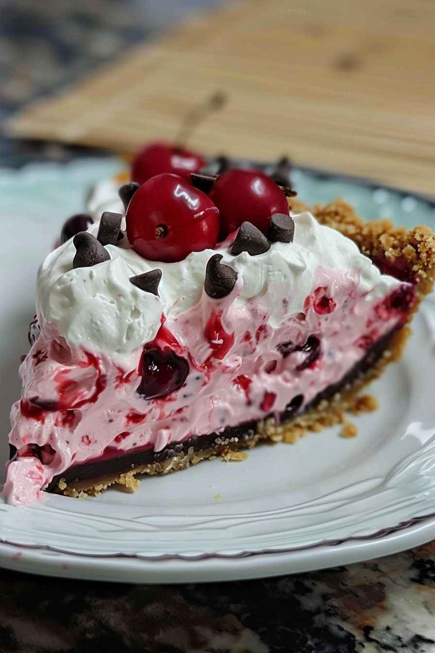 No-Bake Easy Cherry Chocolate Chip Pie