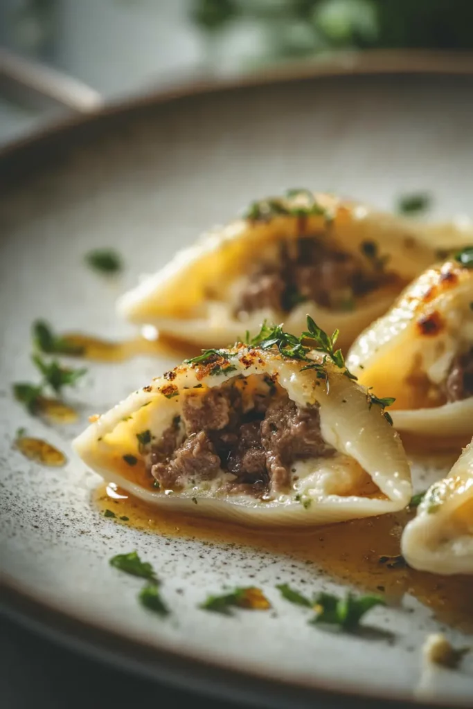 Creamy Ricotta Beef Stuffed Shells