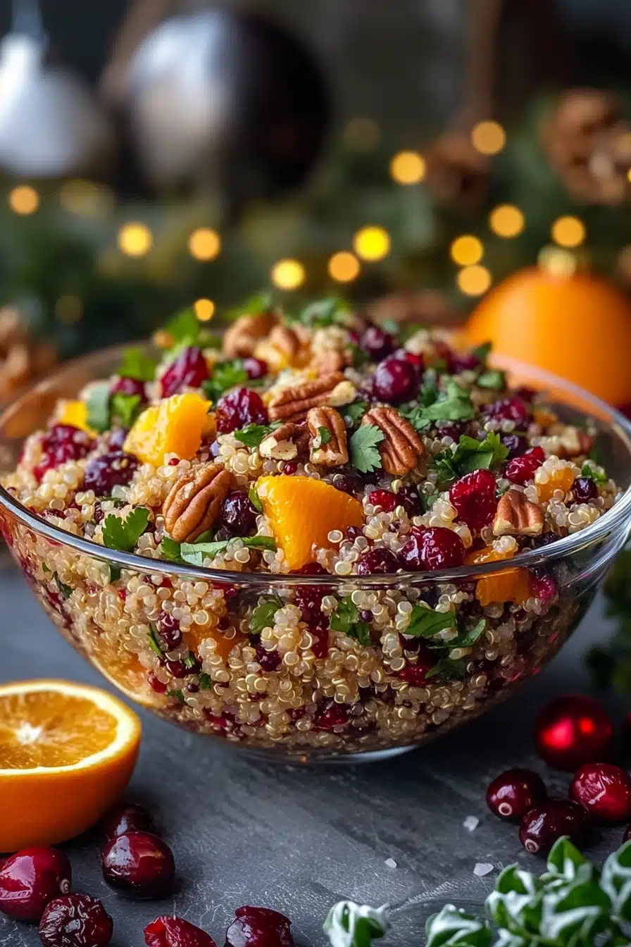 Christmas Orange Cranberry Quinoa Salad
