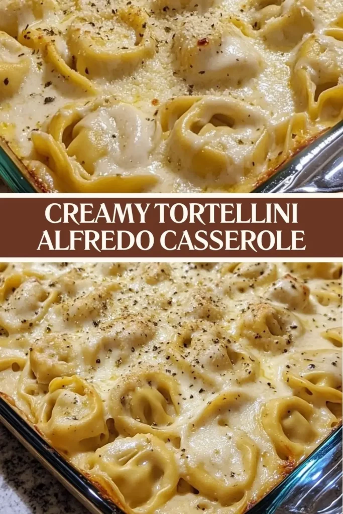 Creamy Tortellini Alfredo Casserole