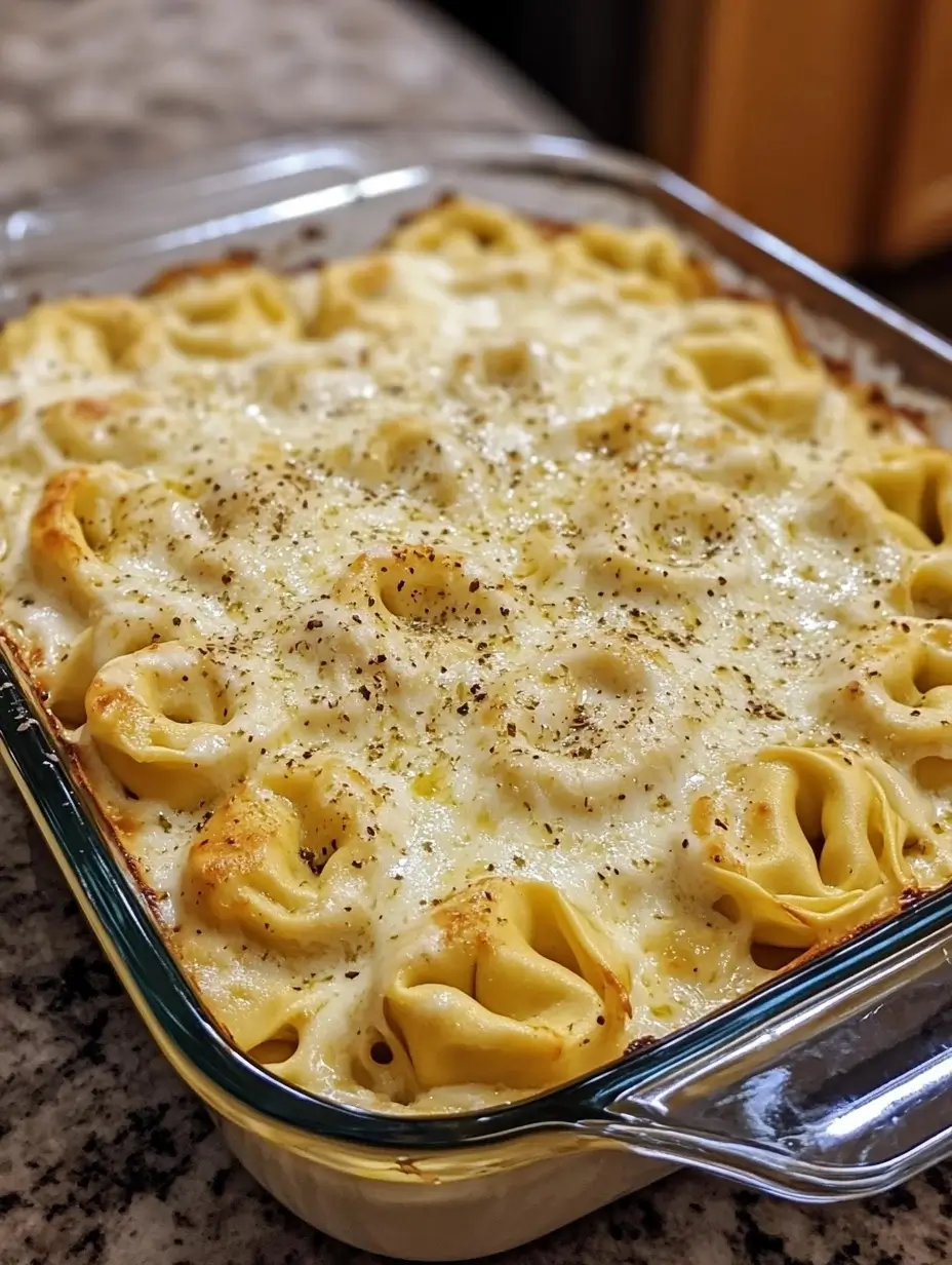 Creamy Tortellini Alfredo Casserole
