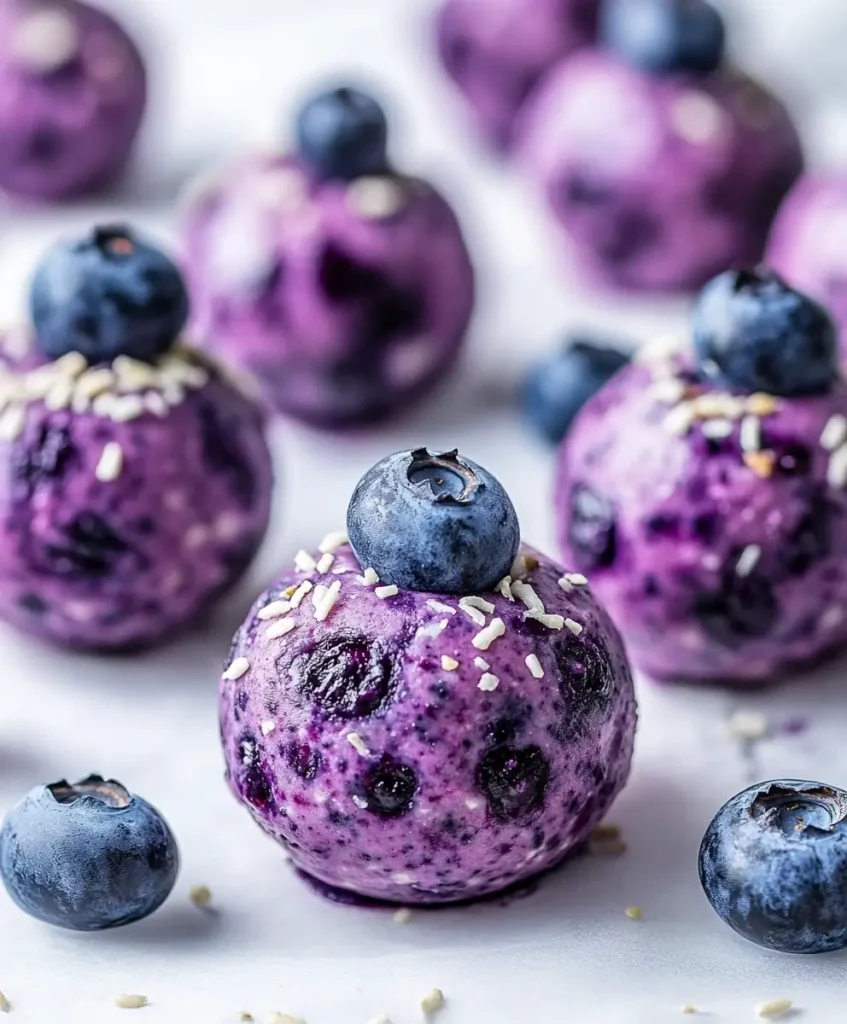 Blueberry Cheesecake Protein Bites 