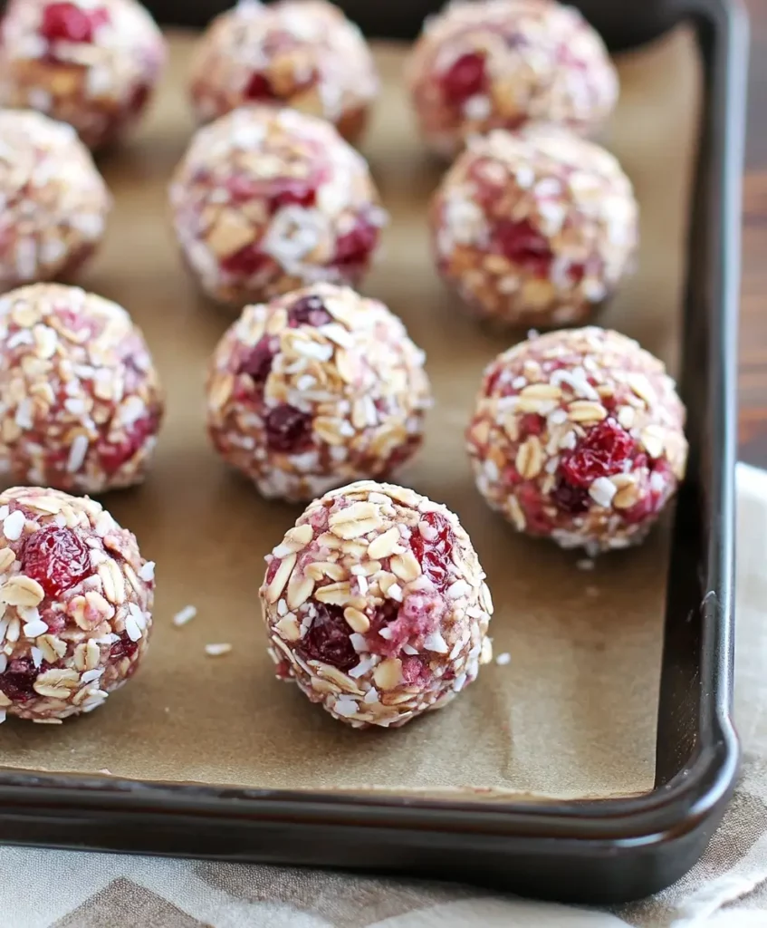 Raspberry Almond Energy Bites

