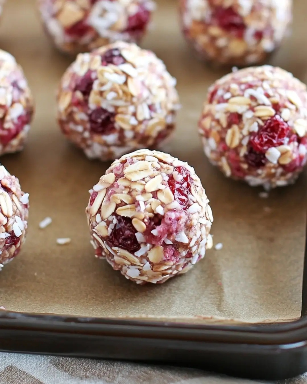 Raspberry Almond Energy Bites