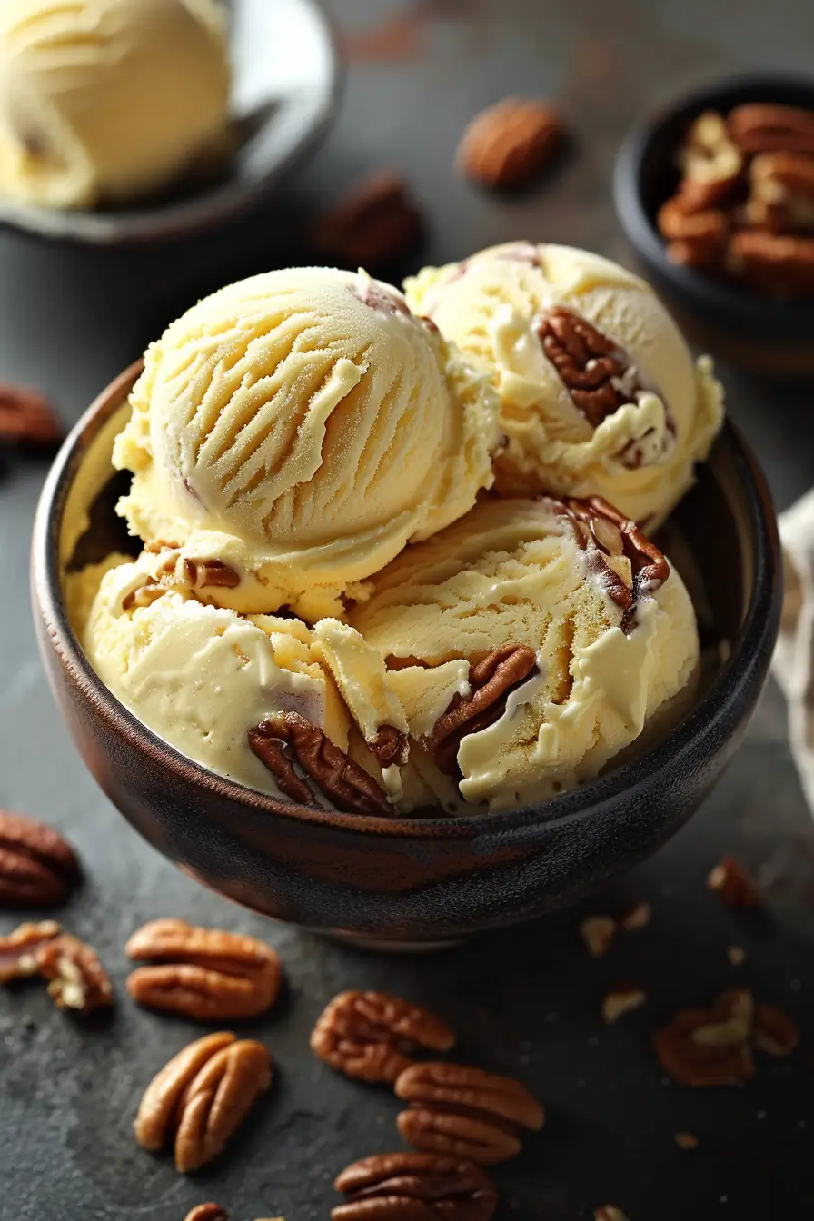 Butter pecan ice cream is rich, creamy, and packed with buttery toasted pecans. Make this homemade classic today and enjoy every bite!