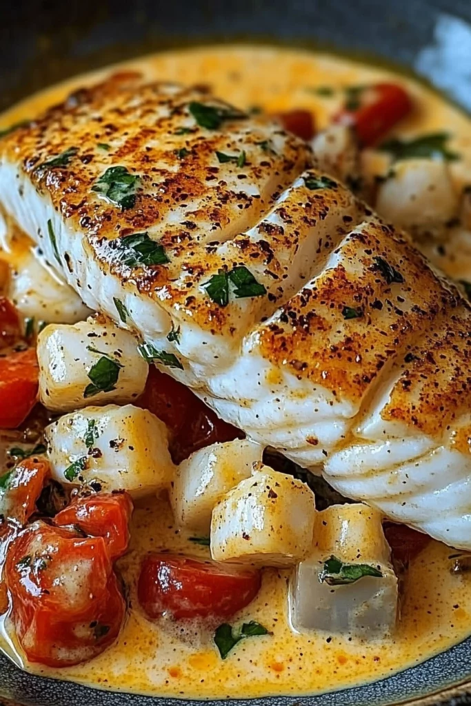 Red Snapper with Creamy Creole Sauce Recipe 