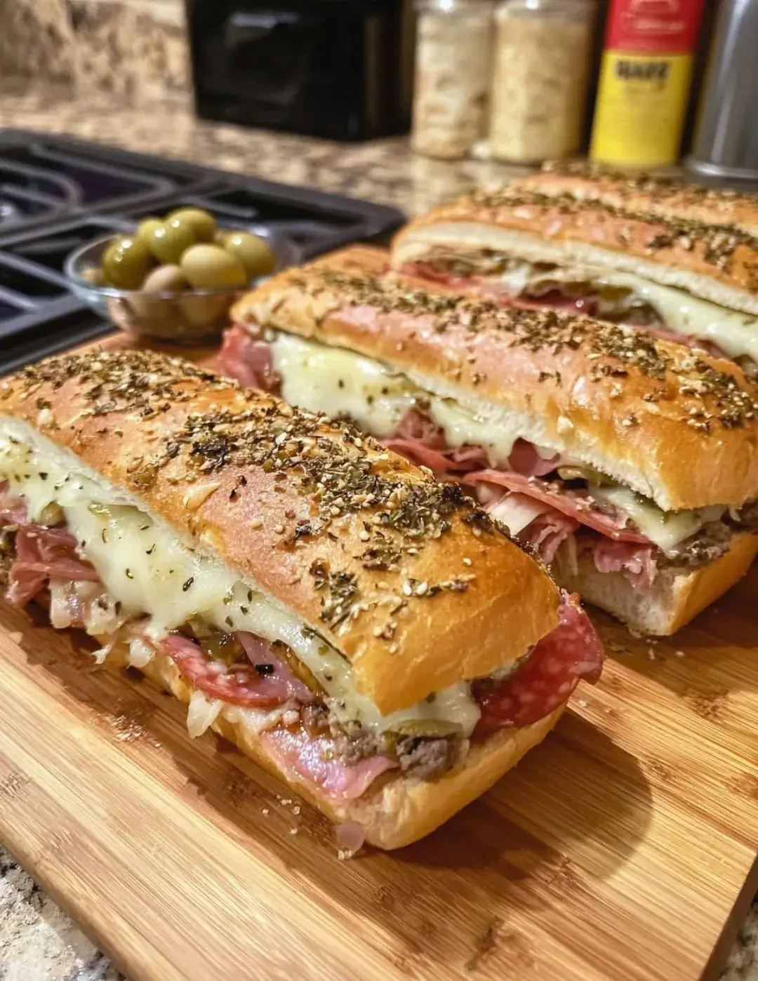 Baked Italian Sub Sandwiches