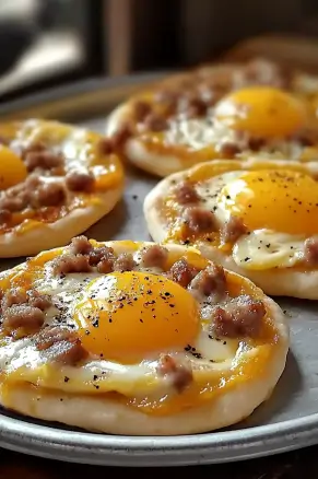 English Muffin Breakfast Pizza2