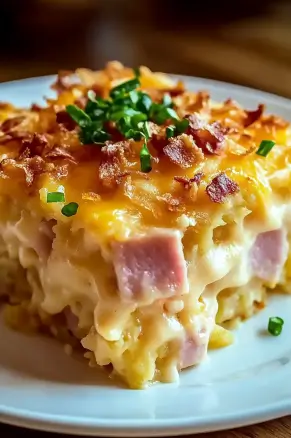 Ham and Cheese Hash Brown Casserole