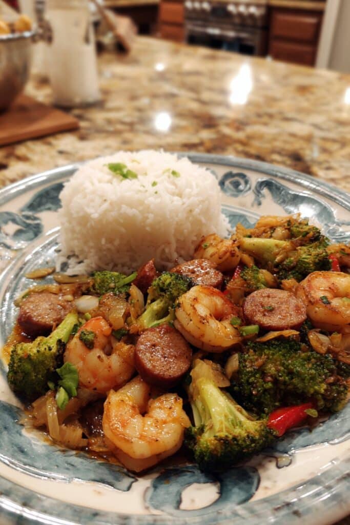 Shrimp & Sausage Stir-Fry