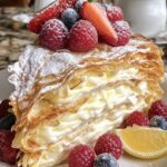 Mascarpone Limoncello Crêpe Cake