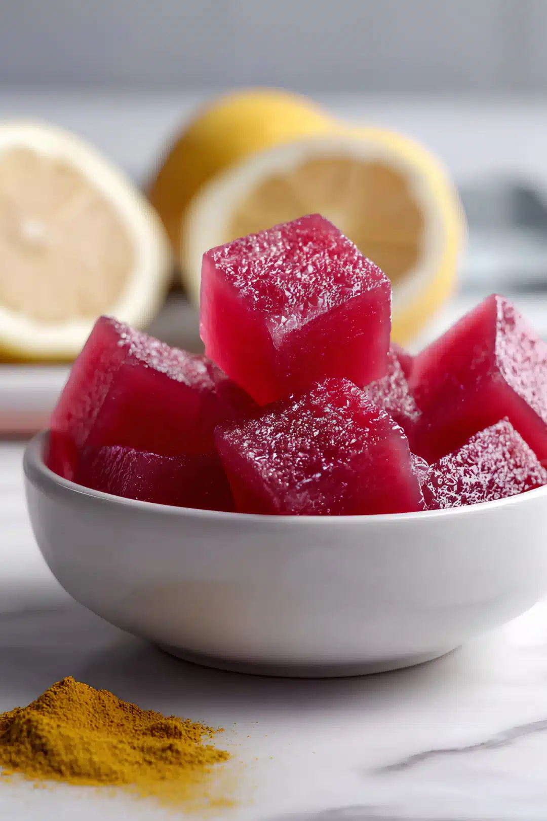 Gelée rouge au citron et curcuma