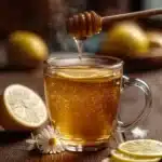 Warm honey lemon drink